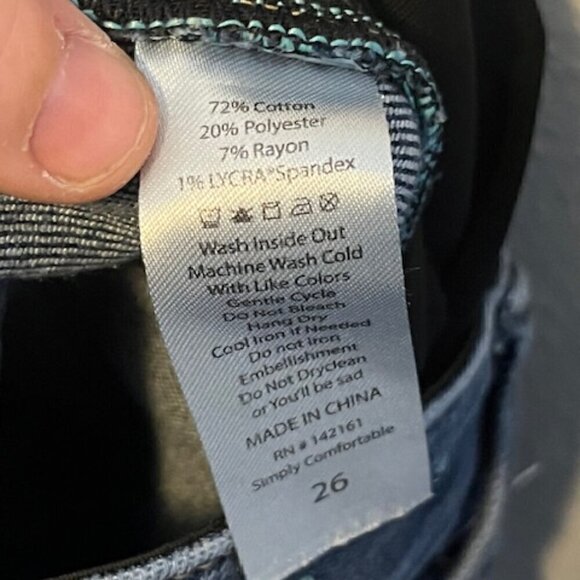 Lularoe Jeans Women's‎ Size 26 Raw Hem Straight Leg - Picture 4 of 4